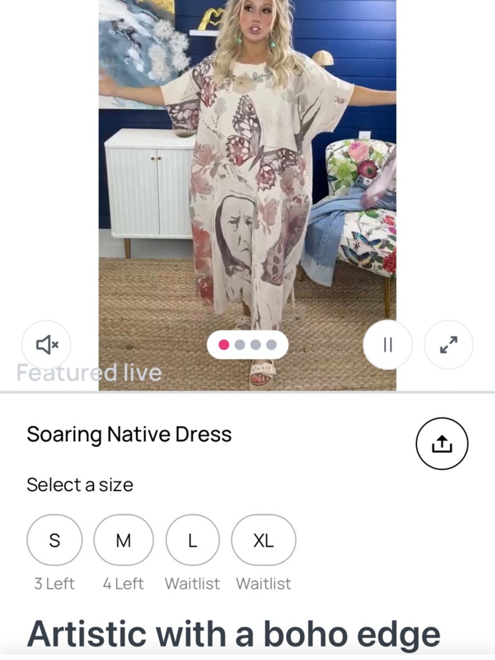 Soaring Native Dress Sz L